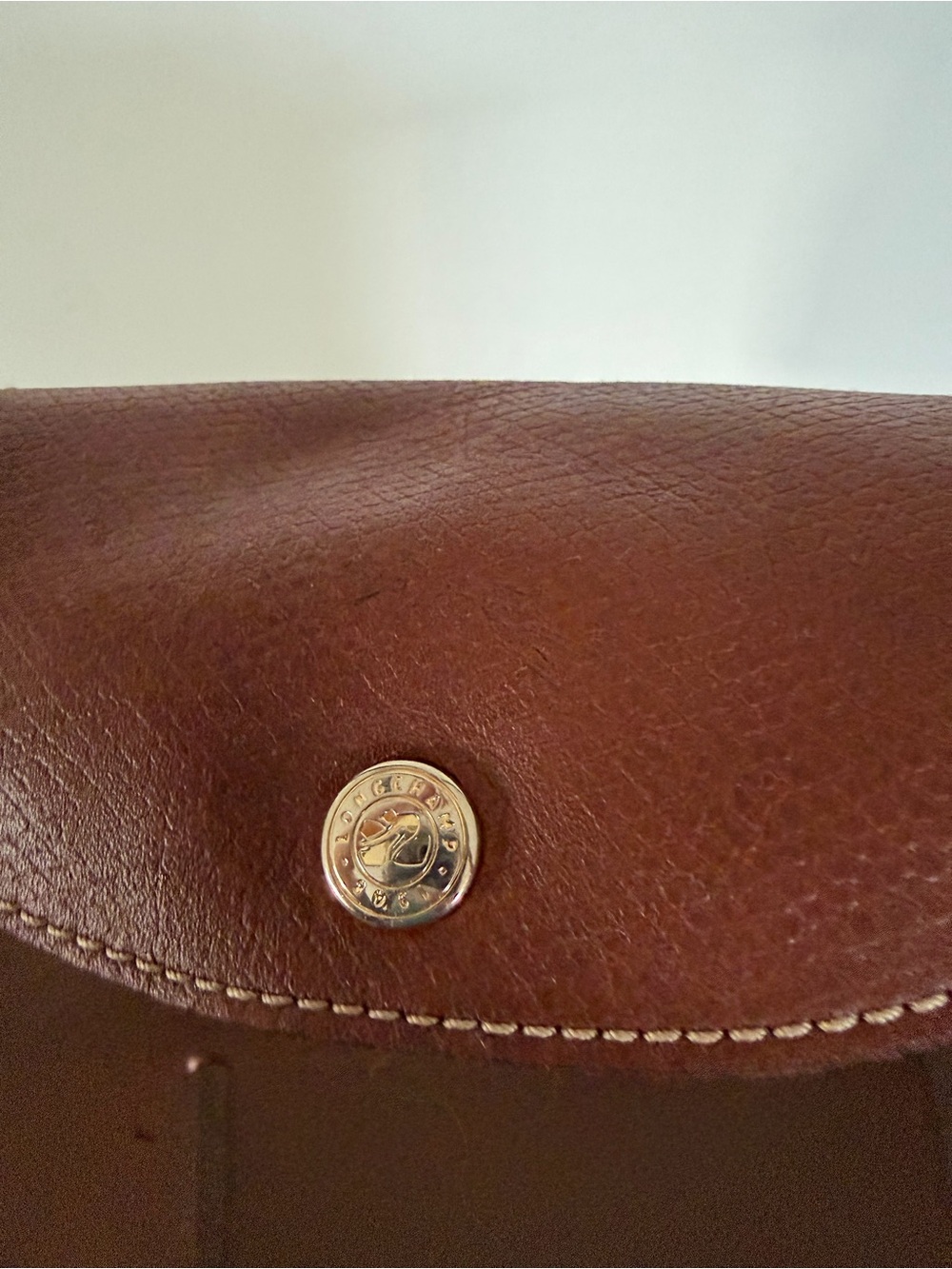 Vintage Longchamp Le Pliage Tote Bag in Brown/Camel Medium Long Strap - Picture 5 of 8